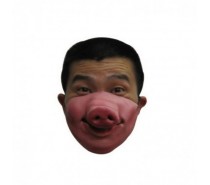 Latex Masker: Half Face Masker 'pig' 